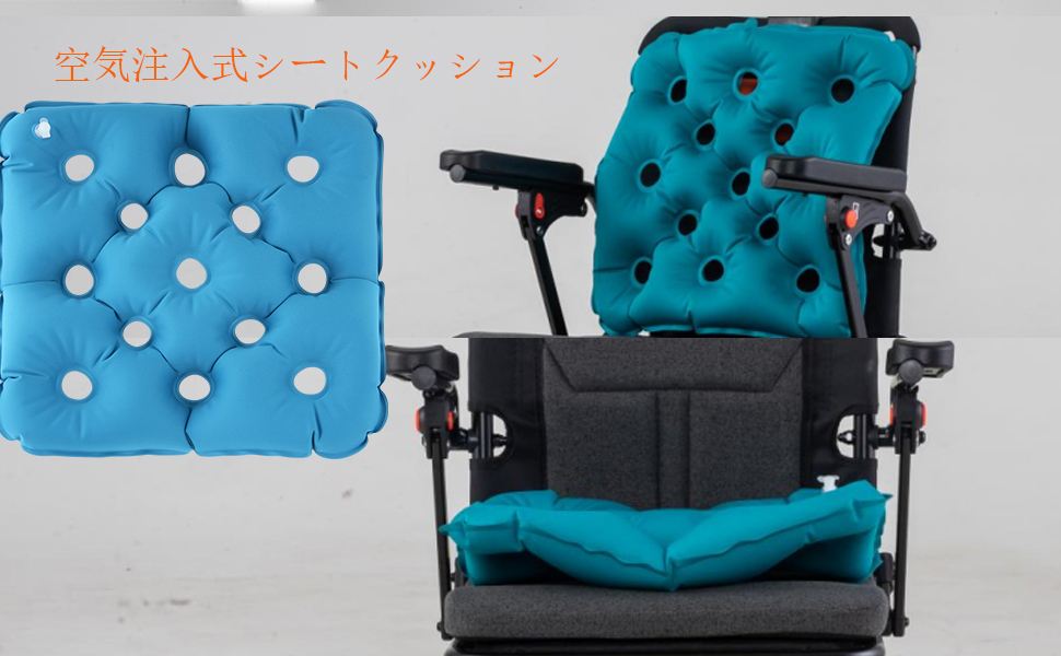 【極美品】折りたたみ車イス　クッション　介助用車椅子　車いす 車椅子 ジェルクッション付き 軽量 折りたたみ コンパクト