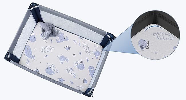 pack and play mattress pad with round corner