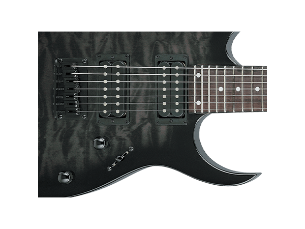 Amazon.com: Ibanez Gio GRG7221QA 7-String - Transparent