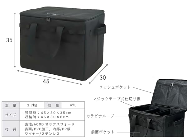 FUTURE FOX アルミコンテナ Lサイズ ブラック FUTURE FOX アルミコンテナ ドイツ軍 輸送用 折りたたみ式 80L