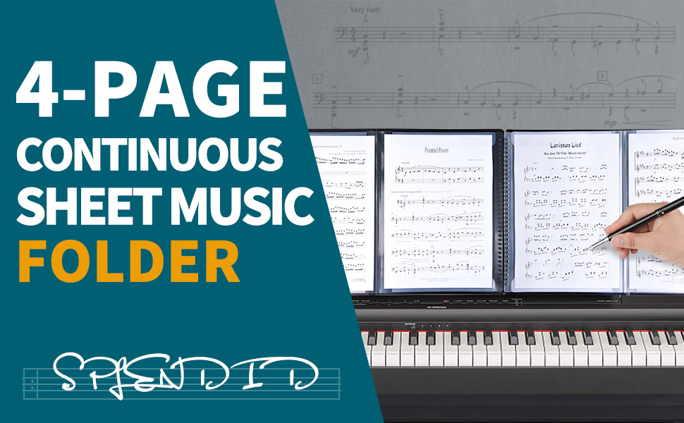 ZBY Music Folder, Sheet Music Folder,4 Pages Expand for