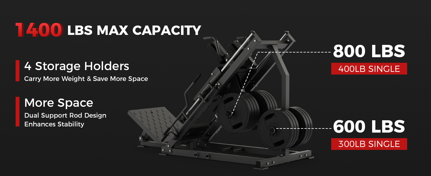 hack squat leg press machine combo