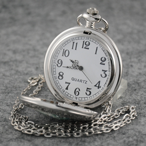 Quartz Beautiful Bird Enamel Painting Steampunk Silver Pocket Watches 