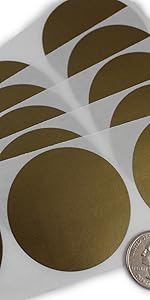 Gold 2" Round Scratch Off Stickers