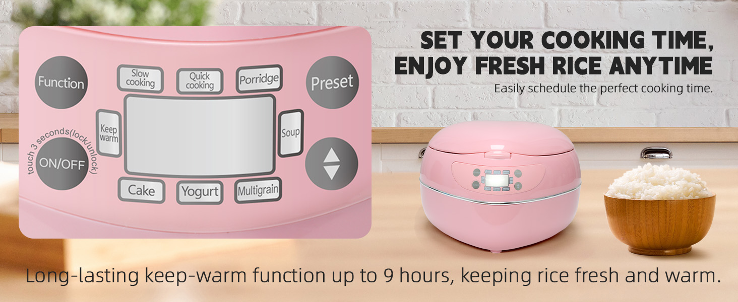 pink heart rice cooker