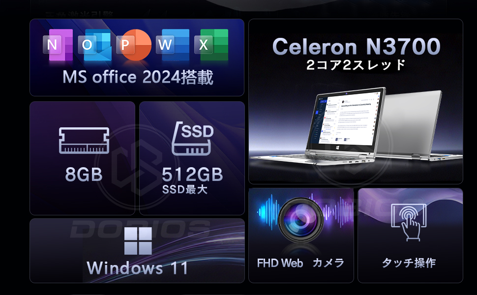 2-in-1 ノートパソコン