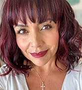 burgundy red wavy wig