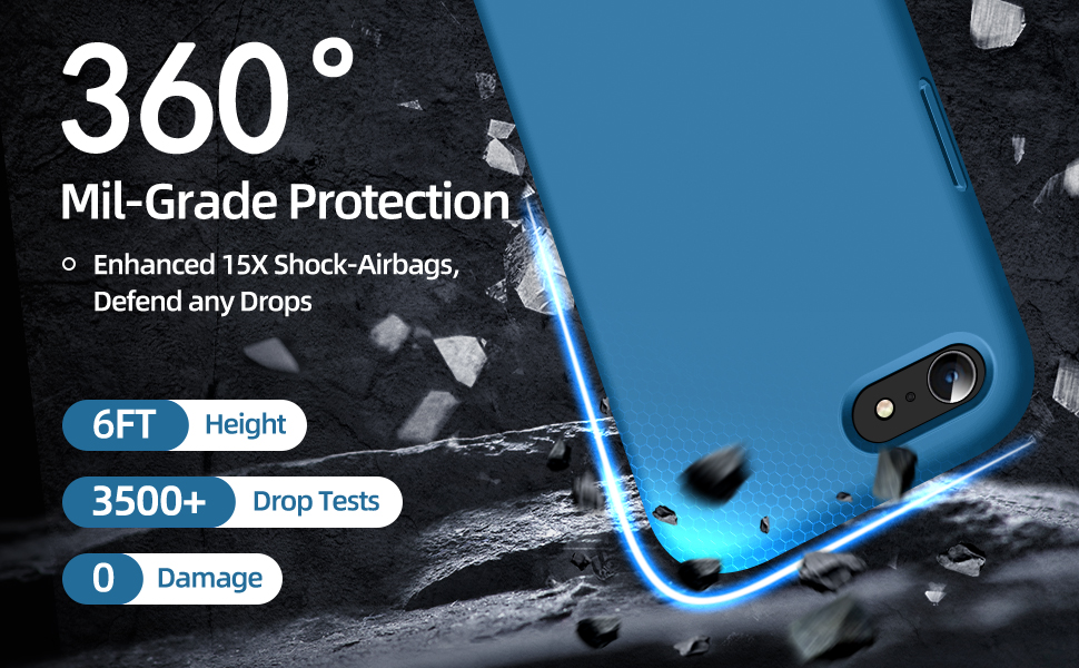 Dssairo [3 in 1 for iPhone SE case 2022/3rd/2020/2nd gen, iPhone 7/8 case，with 2