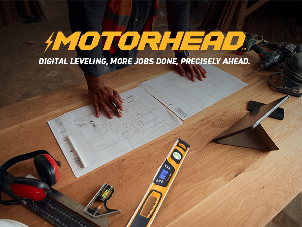 MOTORHEAD 24-Inch 0° - 180° SMART DIGITAL Level, LCD Screen