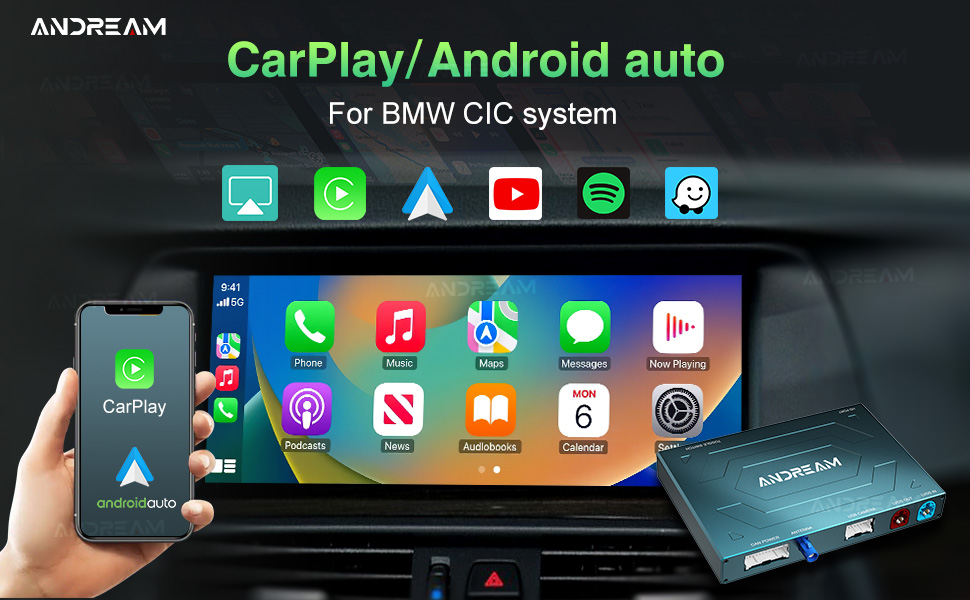 Andream Wireless Carplay Retrofit for BMW CIC System Series