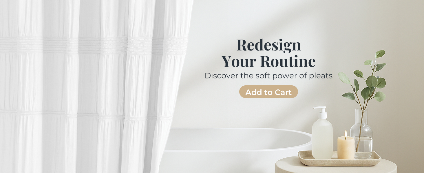 white shower curtain