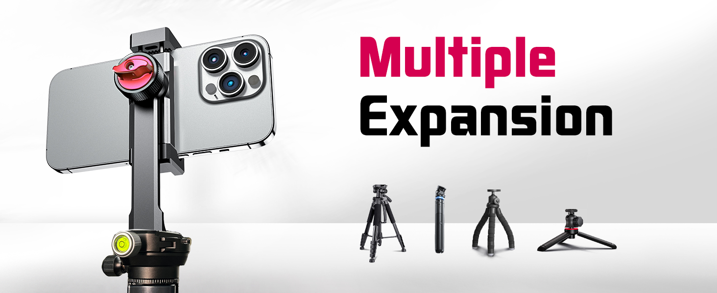 Weilisi Metal Cell Phone Tripod Mount, iPhone Tripod Mount