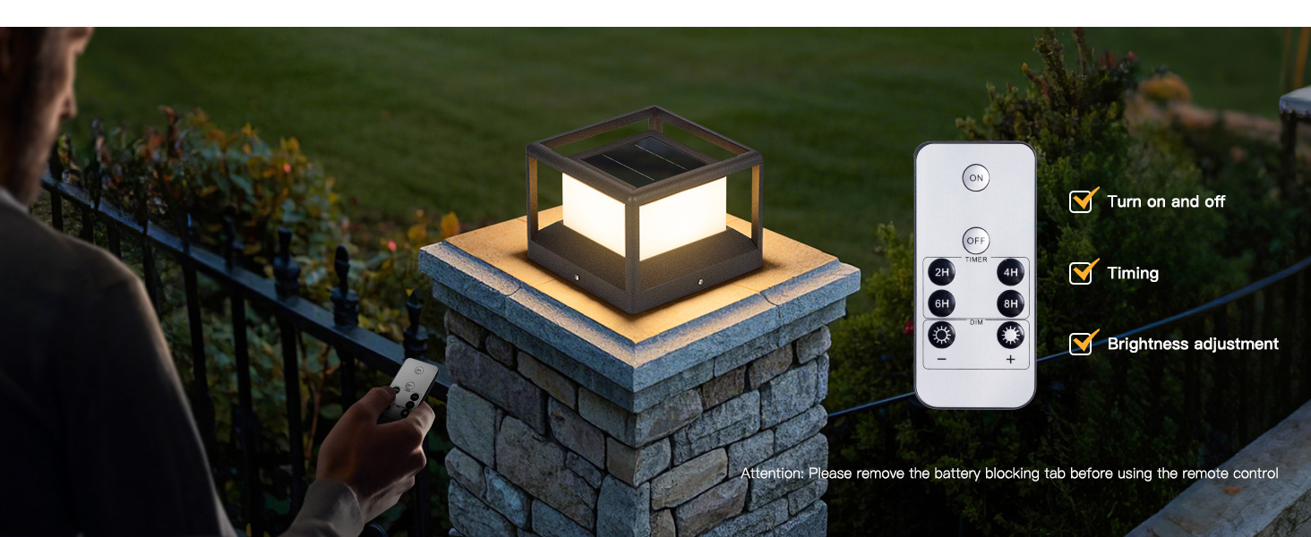 Patio Solar Lamp with Remote Control