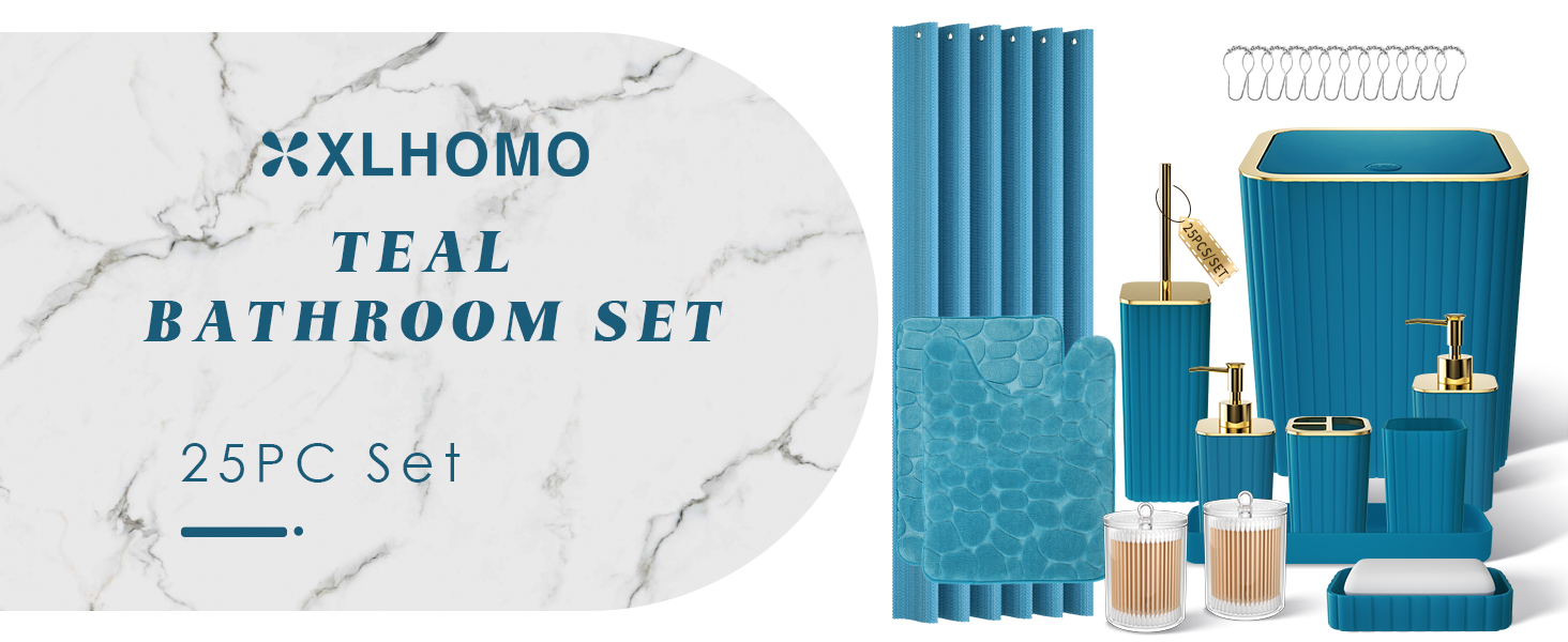 teal bathroom sets