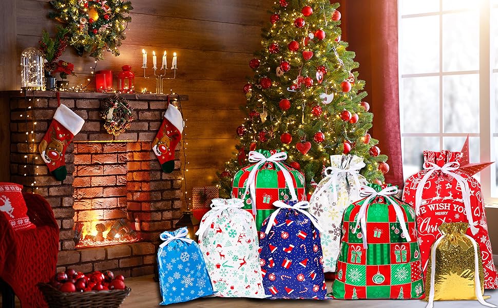 christmas gifts in a bag