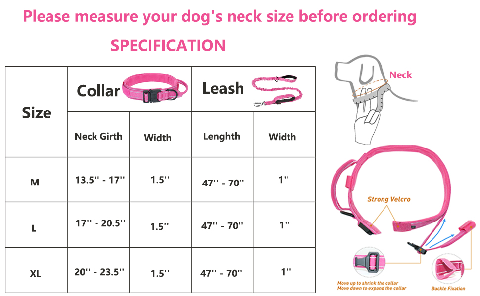 AUBELL Tactical Dog Collar and Leash Set, Adjustable