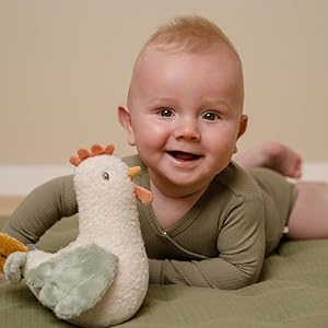 Little Dutch Stehauffigur Stofftier Huhn weiß - Little Farm 