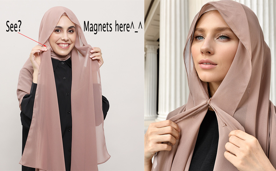 instant hijab brown