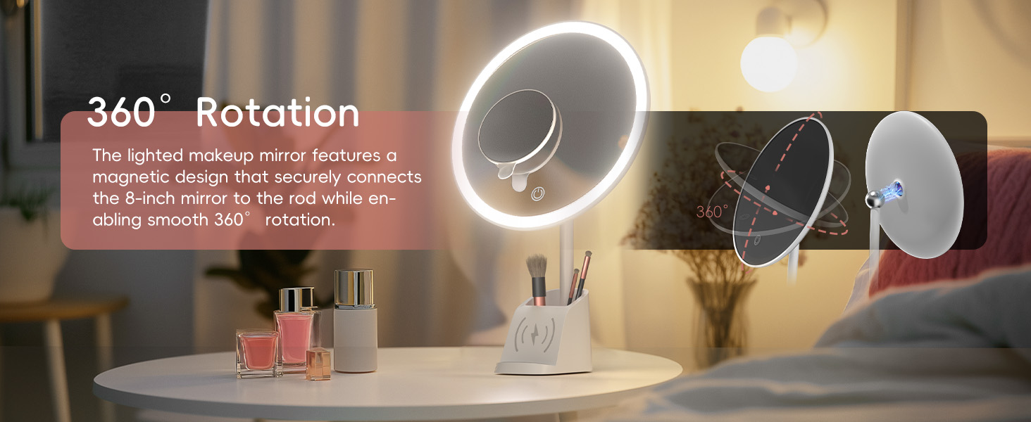 lighted makeup mirror
