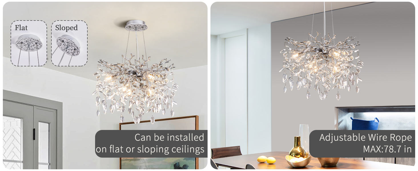 Modern Tree Branch Chandelier