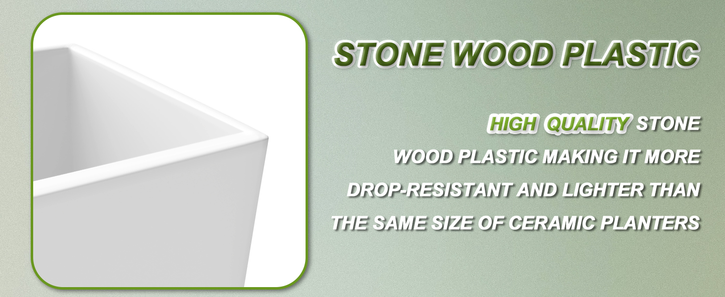 Elevens Outdoor Planter Larger Flower Pots Indoor Taper Garden VShape Tall