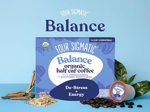 Four Sigmatic Balance De-Stress + Energy K cup Pods