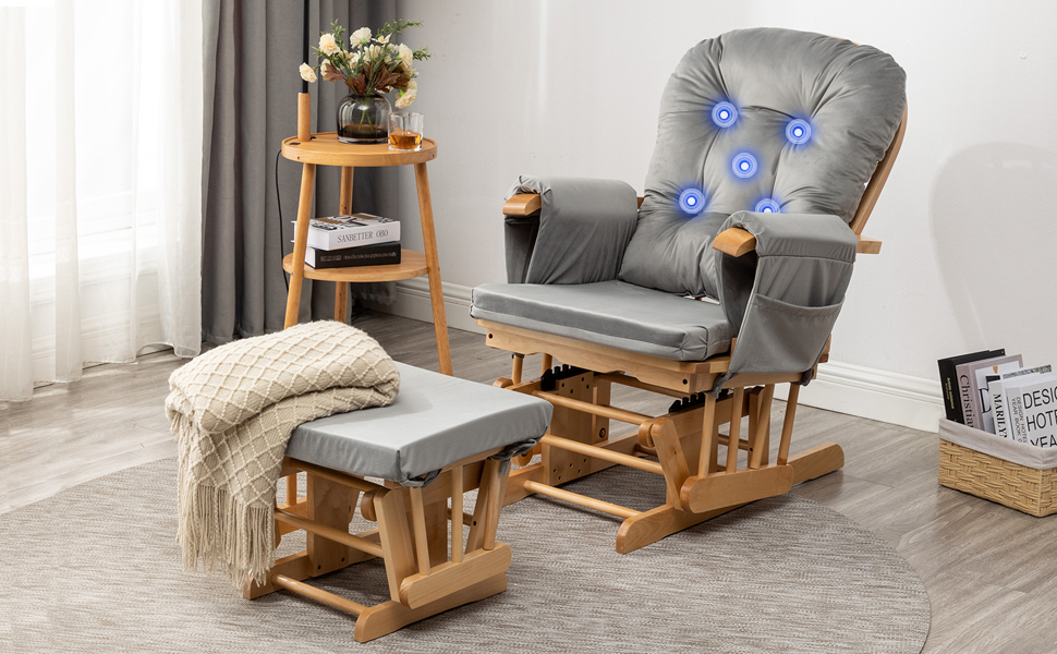 Paddie Light Grey Massage Glider Rocker Replacement