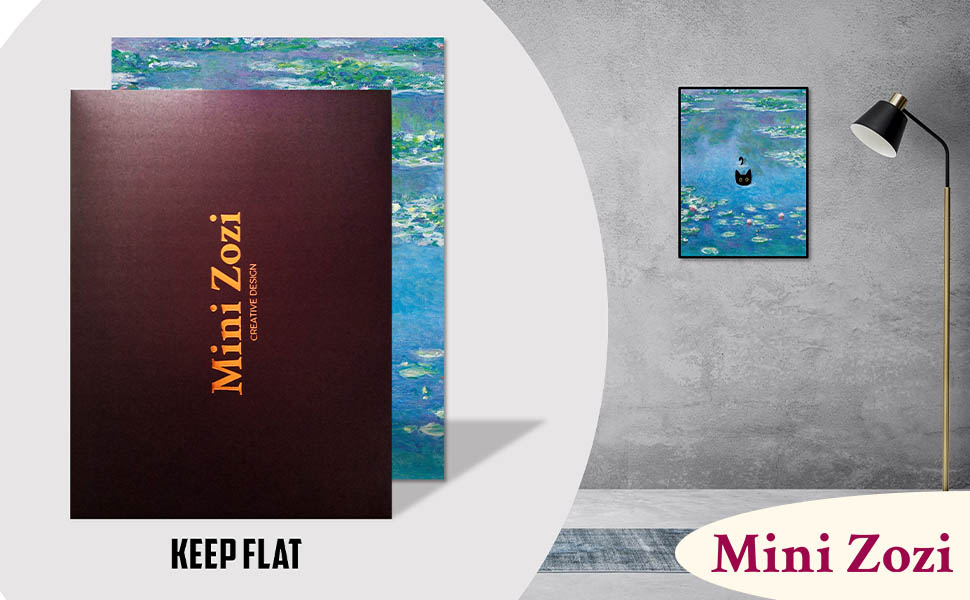 Amazon.com: MINI ZOZI Black Cat Painting Monet Vintage