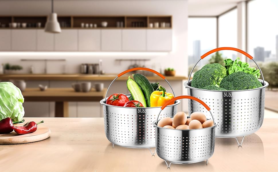 instant pot steamer basket; vegetable steamer basket; steam pot; instant pot steamer