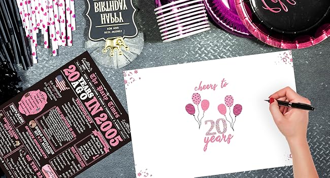 20th birthday decorations for girl