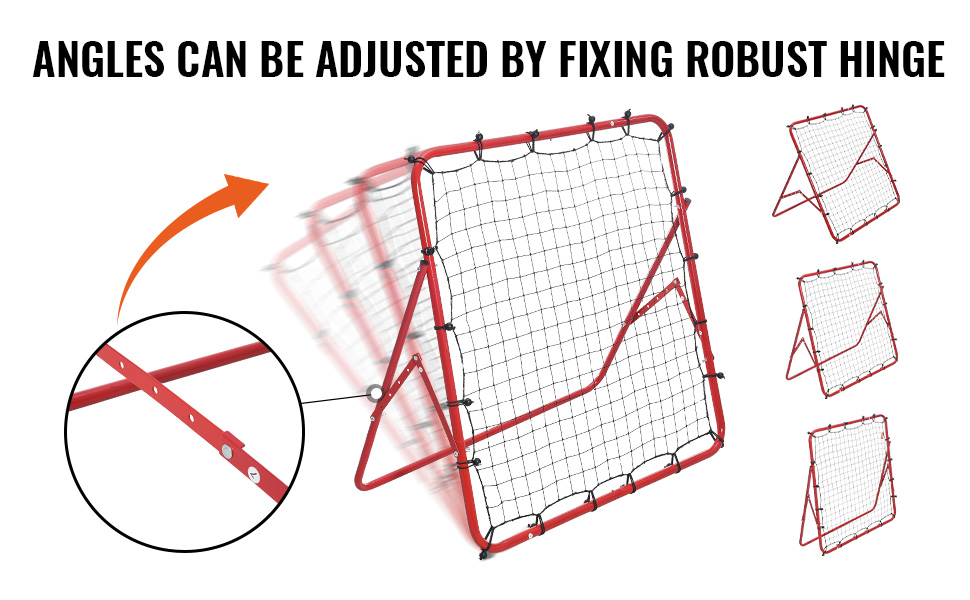 VEVOR Football Rebounder Net, Soccer Kickback 39"x39", Portable Football Training Net, Fully