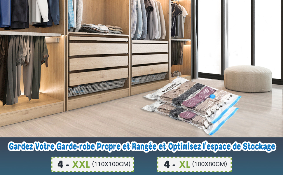 Sac de rangement sous vide