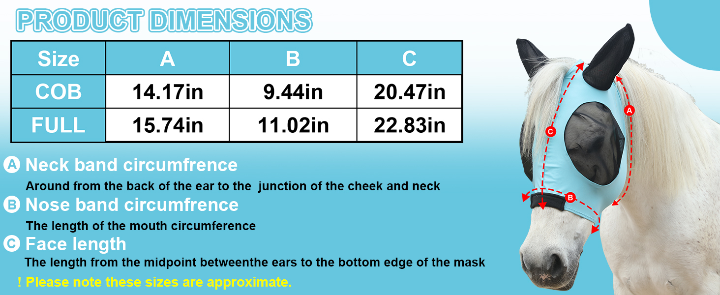 fly mask with ears for uv protection