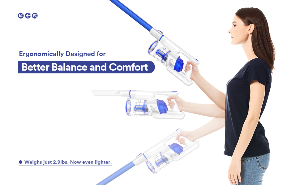 YTE Cordless Stick Vacuum Cleaner, 15KPa Powerful Suction