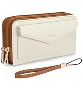 CLUCI Wallet Women Large Capacity Wristlet Purse for Women Long Ladies Wallet RFID Blocking Multi...