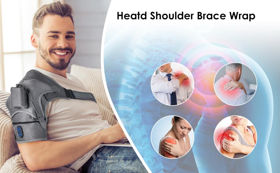 Massager Heating Shoulder Wrap Cordless Adjustable Electric Shoulder