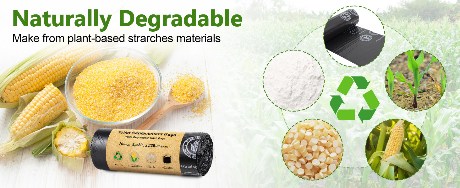 Degradable Toilet Replacement Bags