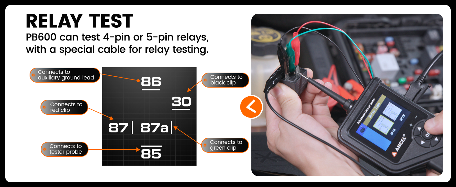 ANCEL PB600 Relay Test