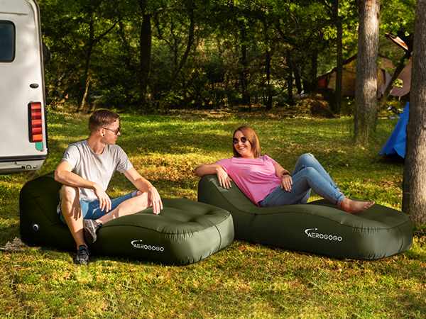 Amazon | Aerogogo エアーラウンジベッド 自動膨張式 エアー
