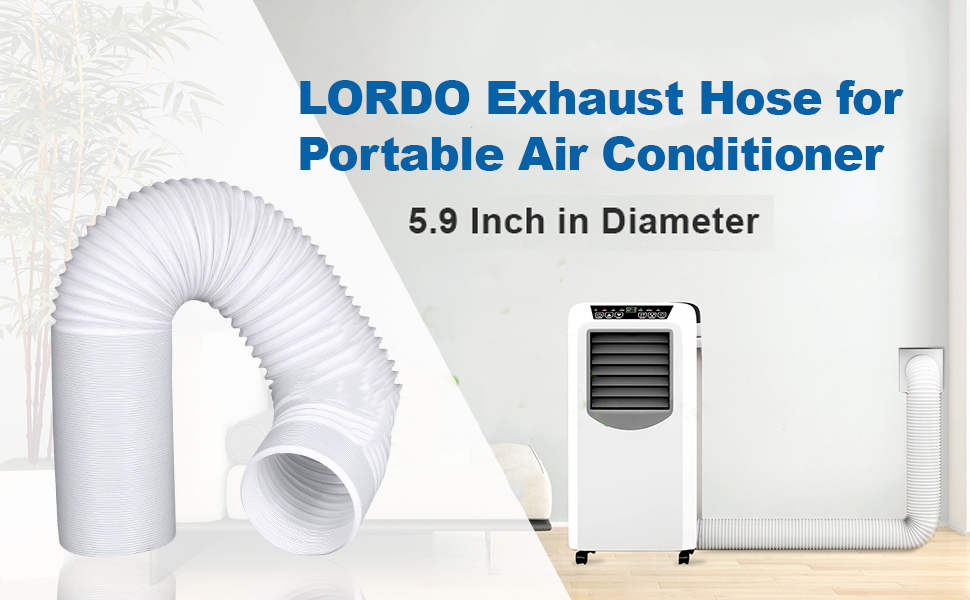 Amazon.com: LORDO Portable Air Conditioner Hose - AC Hose with 5.9 - Extra Long Portable Air Conditioner Hose