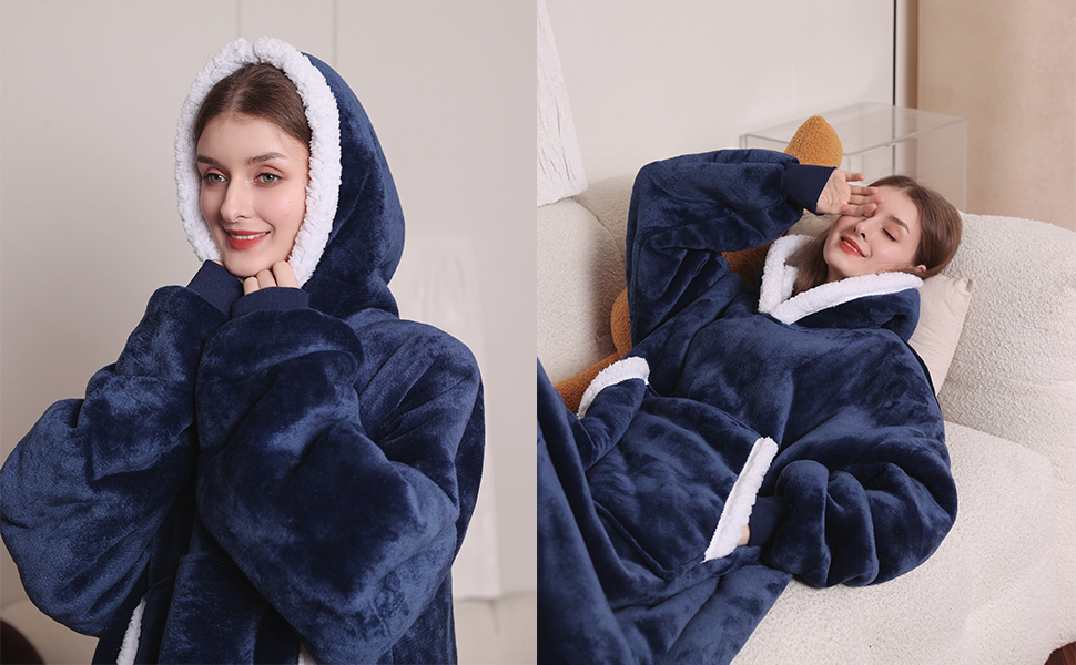 Blanket Hoodie Wearable Blanket Hoodie Oversized Hoodie for