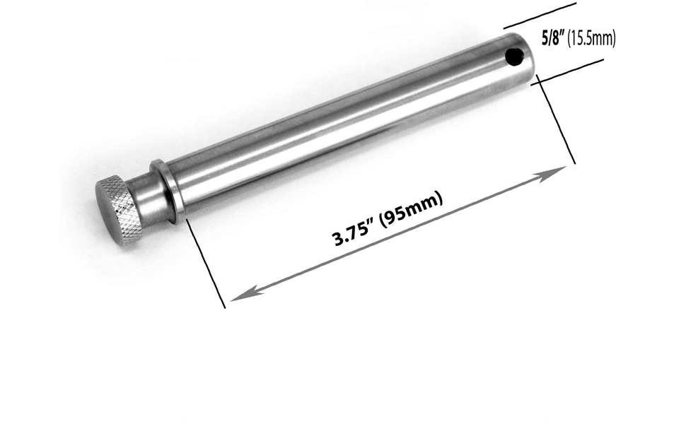 LFPartS 5/8 Inches Diameter Stainless Steel Trailer Hitch Pin Keeper Grip Clip Kit Fits 2