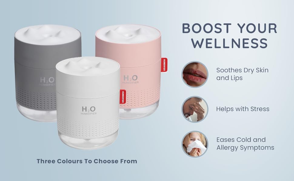 Boost Your Wellness with the humidifier that helps with dry skin and lips, stress and cold symptoms
