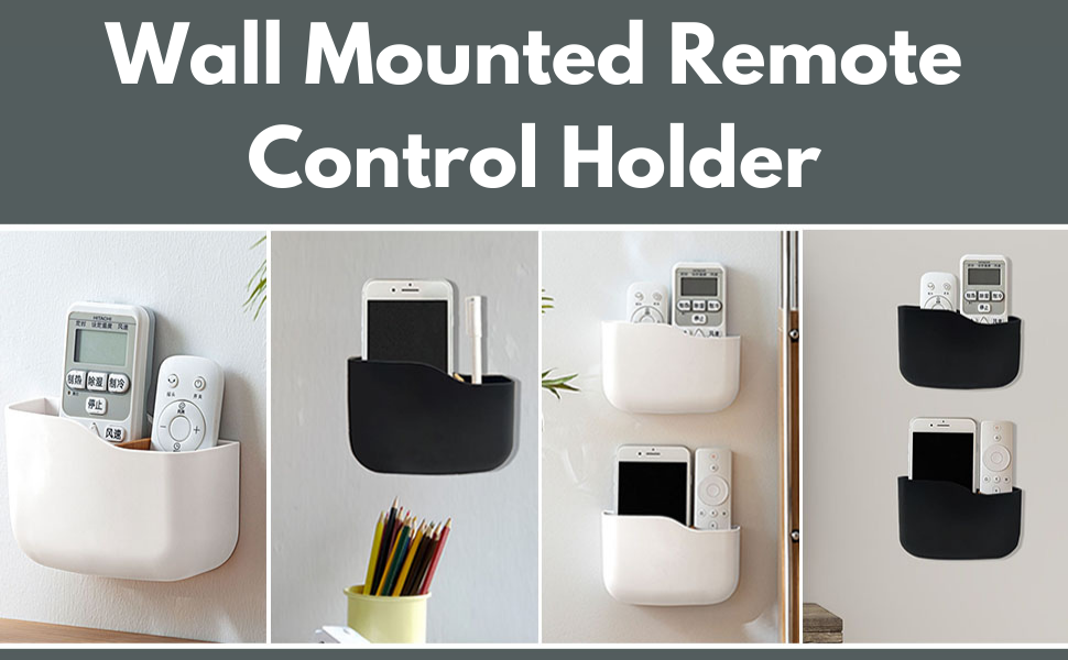 SUNFICON 2 Pack Adhesive Remote Control Holder Wall Mount