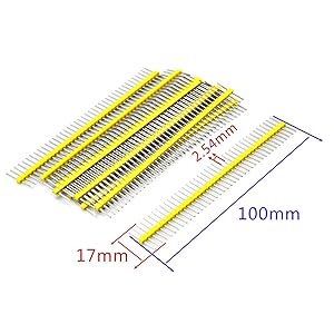 ○✖︎△□ Amazon.com: Whiteeen Right Angle 40-Pin 2.54mm Header - 1x40
