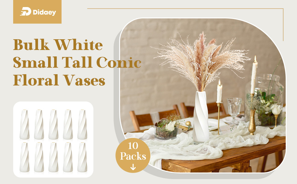 10 Pack Composite Plastic Flower Vases B... 10 1