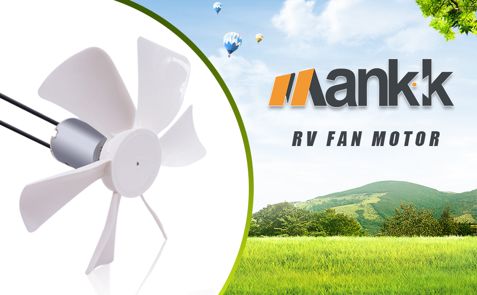 mankk 6" RV Vent Fan Blade Replacement 12V DShaft RV Vent