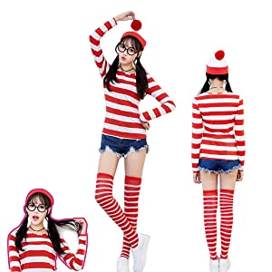 ウォーリーコスプレ　6個 Amazon.co.jp: [LAMONKE] ハロウィン コスプレ ウォーリー 大人