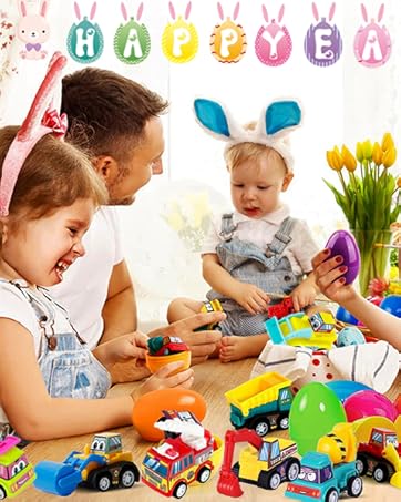 Plastic Easter Eggs Basket Stuffers Party Favors for Kids