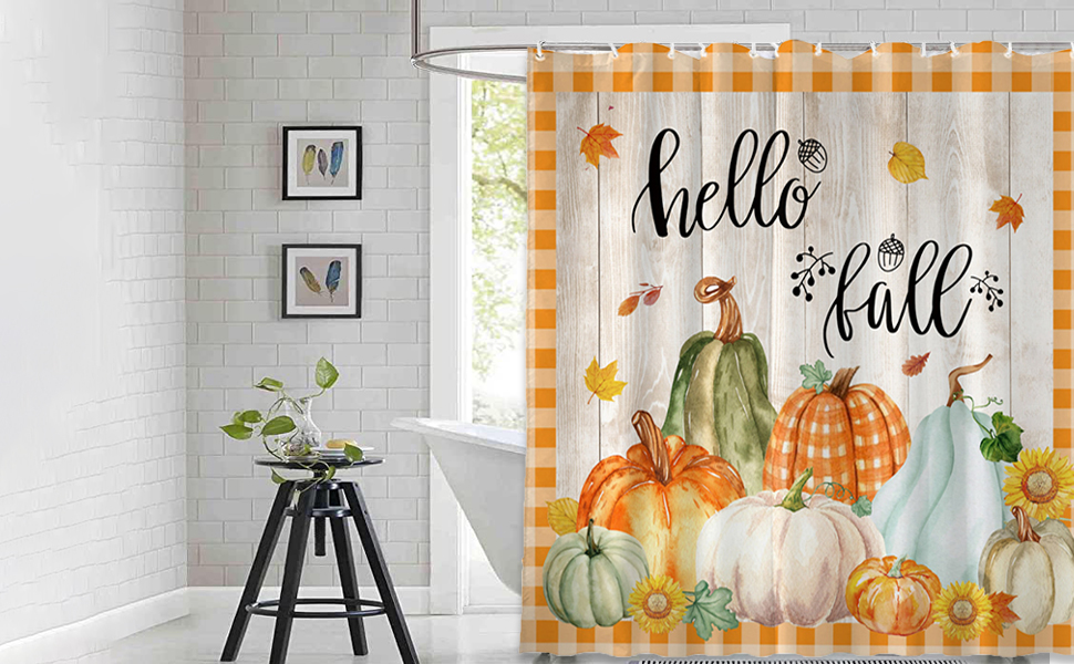 ENOZOUS Fall Shower Curtain for Bathroom, Thanksgiving